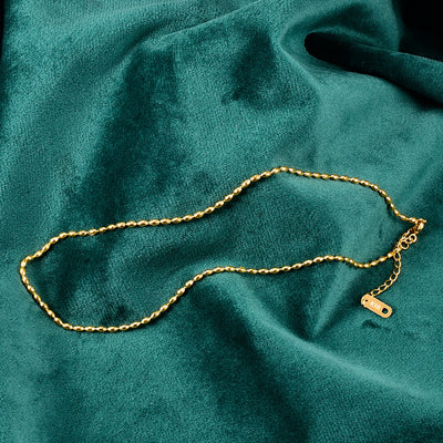 Titanium Steel Necklace Simple Bead Necklace