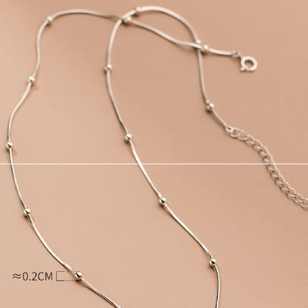 Sterling Silver Simple Light Luxury Necklace