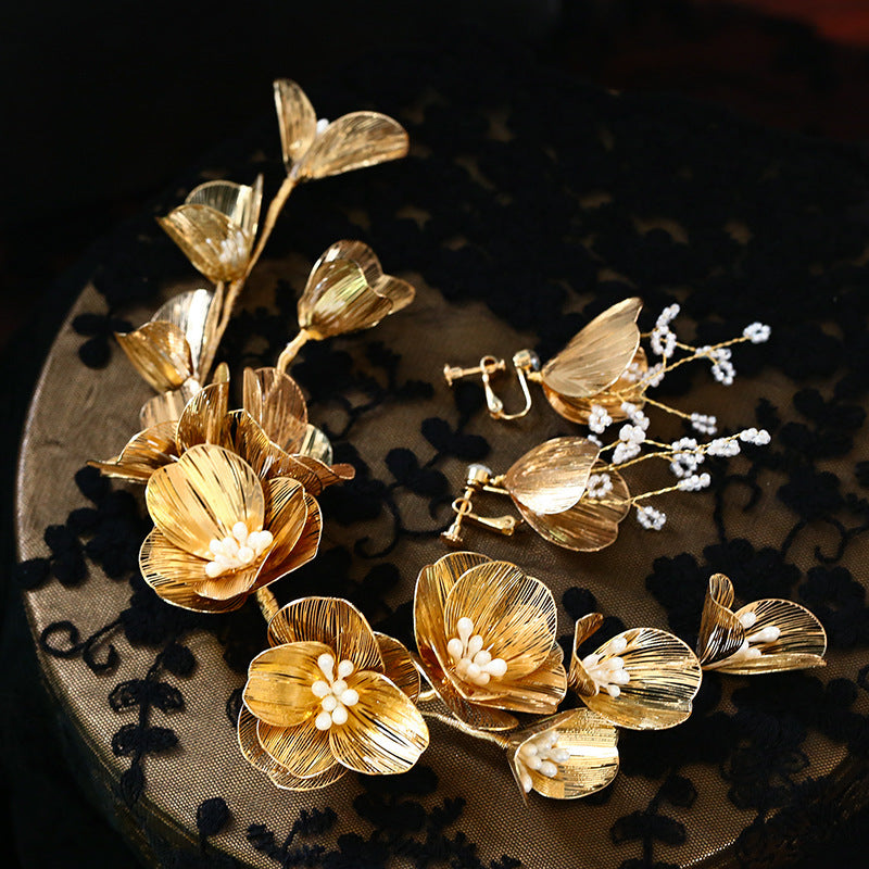 Vintage Baroque Gold Floral Tiara