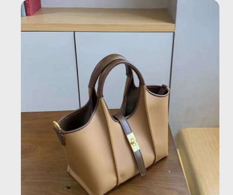 Vegetable Basket Simulated Leather Handbag Commuting Tote Bag Hand-held