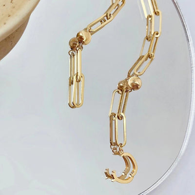 18K Gold Cat Eyeball Checker Handmade Thick Bracelet