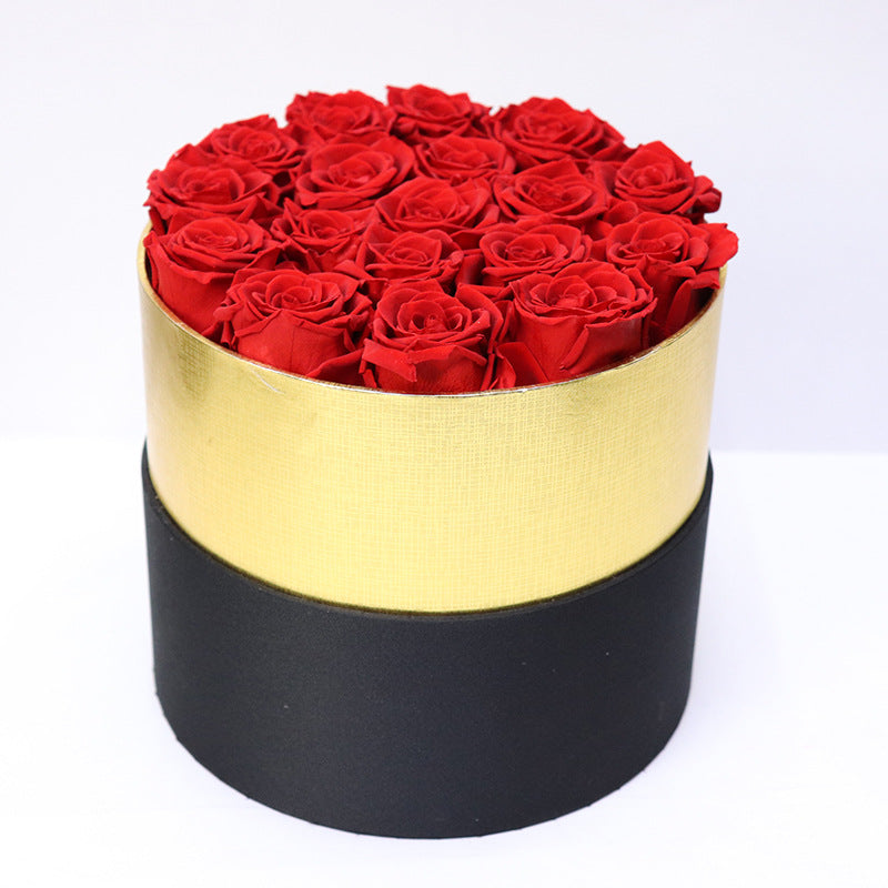 Immortal Flower Hug Bucket 18 Roses Box Mother's Day Tanabata Valentine's Day Gift