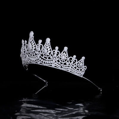 Tiara Micro-inlaid Zircon Crown Wedding Tiara