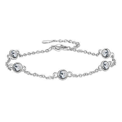 Bracelets 925 Silver Jewelry with Zircon Gemstone Accessories