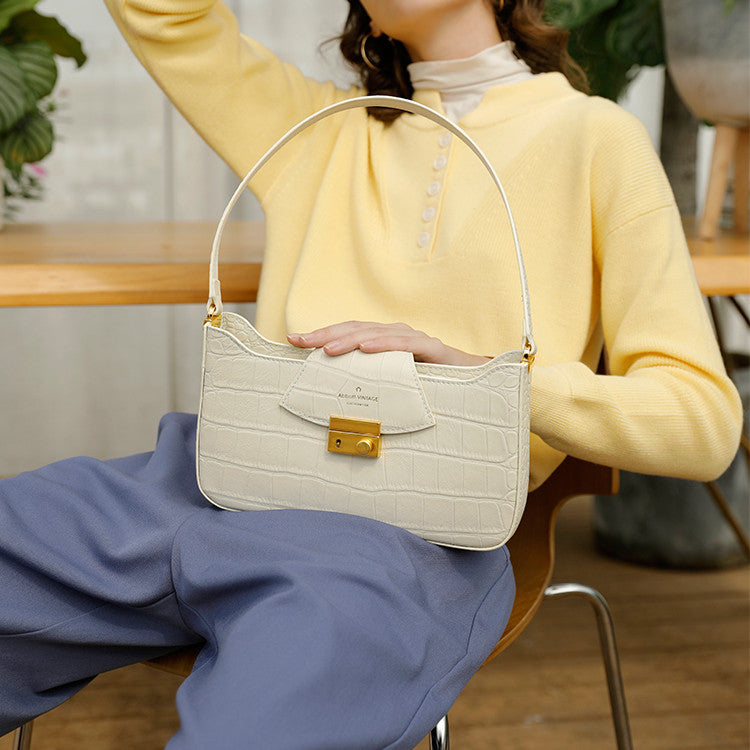 Women's Simple Fashion Underarm Baguette Handbags