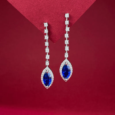 Sapphire Earrings Light Luxury All-match Earrings