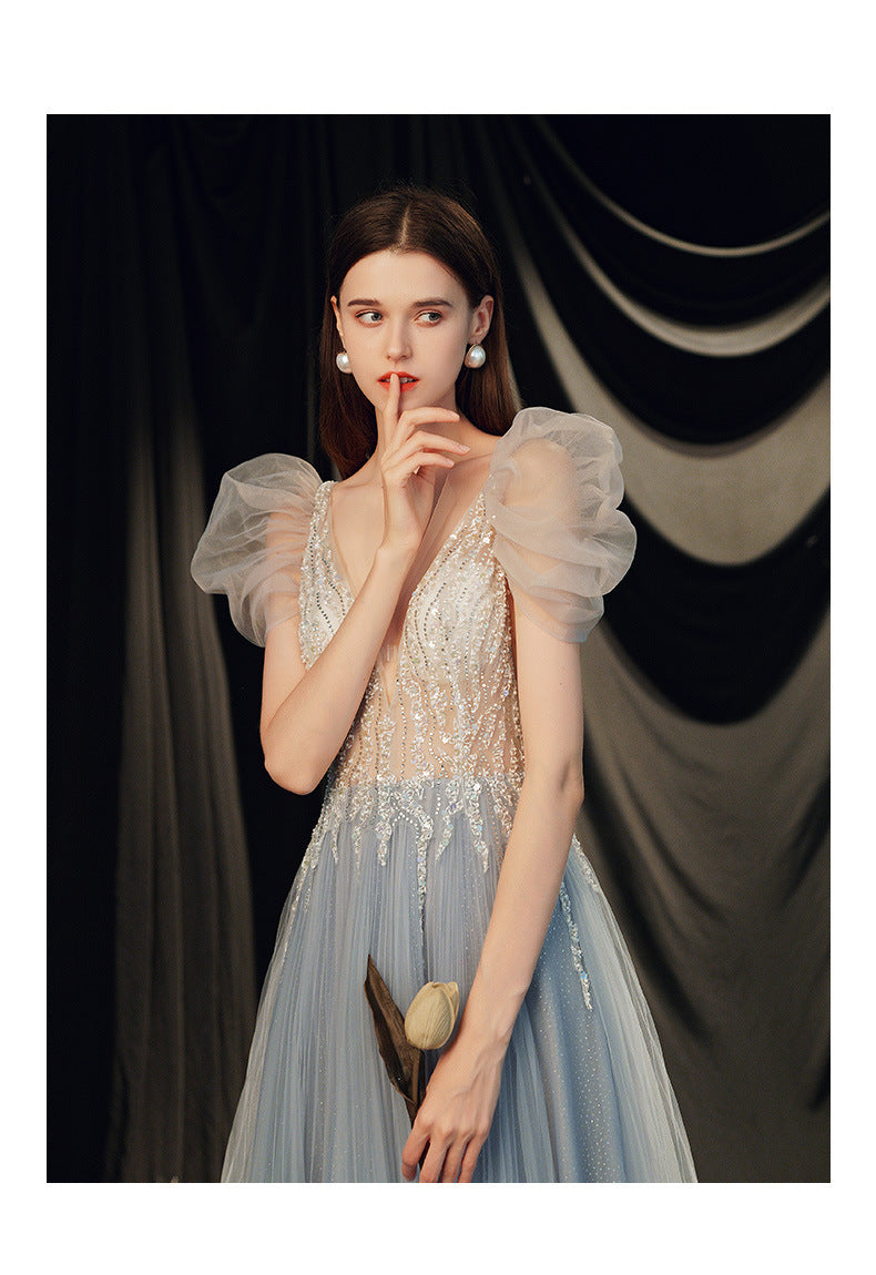 Niche Elegant Graceful Fairy Dress Host Slimming Female