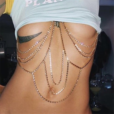 Shiny Rhinestones Luxury Bikini Body Chain