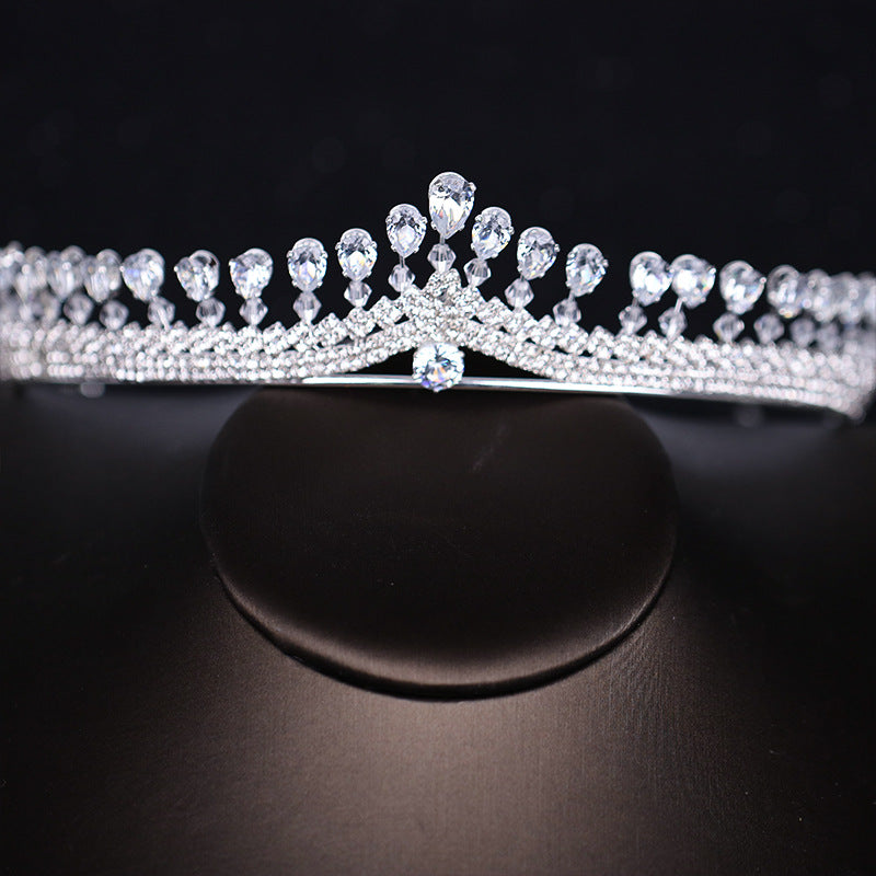 Silver Zircon Crown Bridal Jewelry Headband