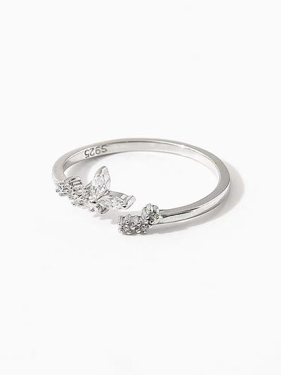 Silver Plated Ring Butterfly Fine Knuckle Ring