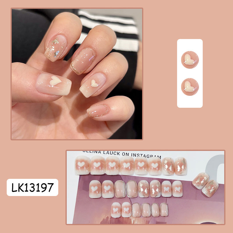 Love Milk Tea Wear Nail Finished Pieces
