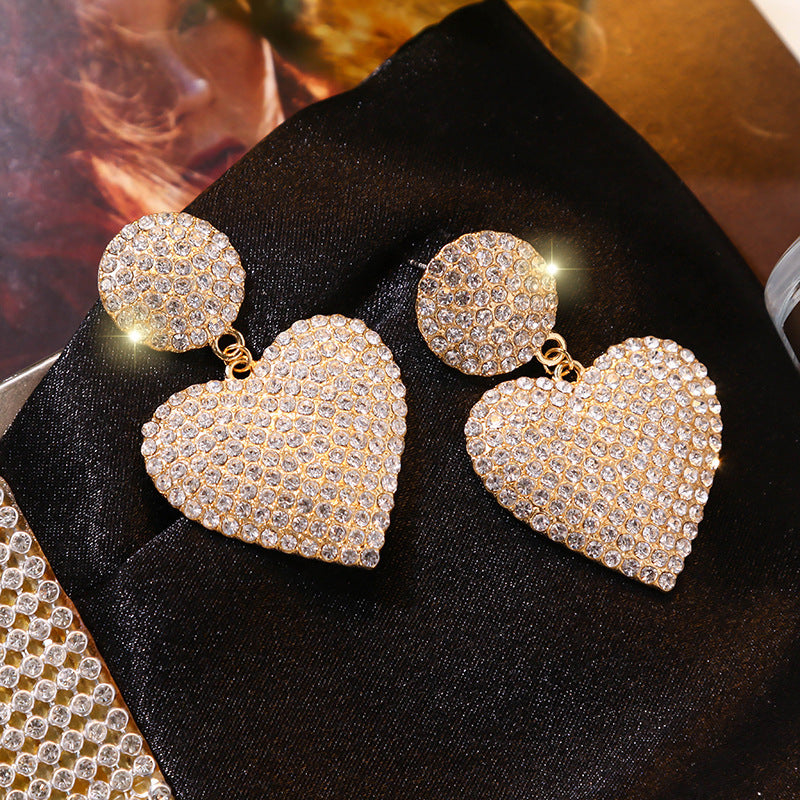 Luxury Full Diamond Fashionable Love Earrings