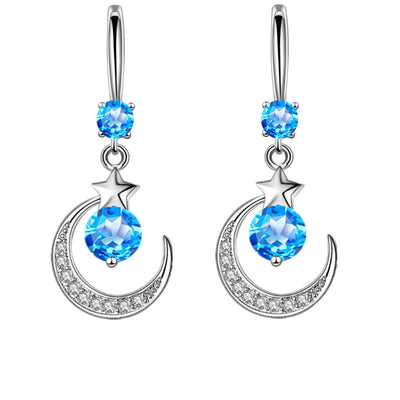 Star Myth Moon Earrings Drop Earrings Diamond Earrings